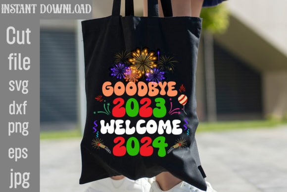 Download Goodbye 2023 Welcome 2024 Retro Sublimat - Premium Resources