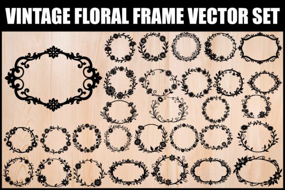 Download Vintage Floral Frame SVG Bundle - Premium Resources