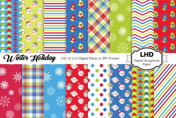 Download Winter Holiday Digital Paper - Snowman - Snow Collection