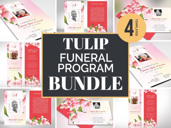 Download Tulip Funeral Stationery Template Bundle - Funeral Collection