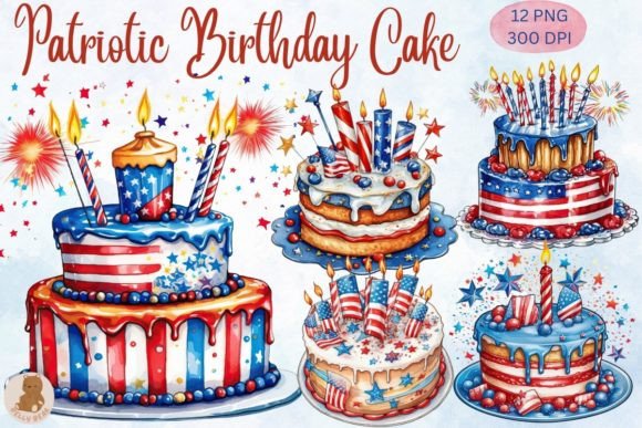 Download Patriotic Birthday Cake Sublimation - Cake Collection