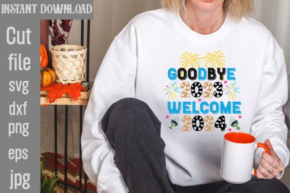 Download Goodbye 2023 Welcome 2024 SVG Cut File - Premium Bundle