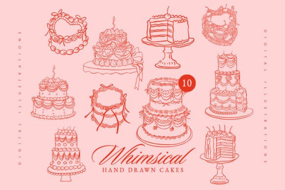Download 10 Coquette Wedding Birthday Cake Bundle - Cake Collection